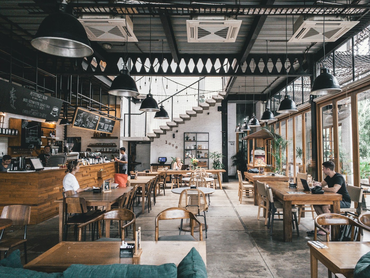 Freshly prepared hot meals at a food court