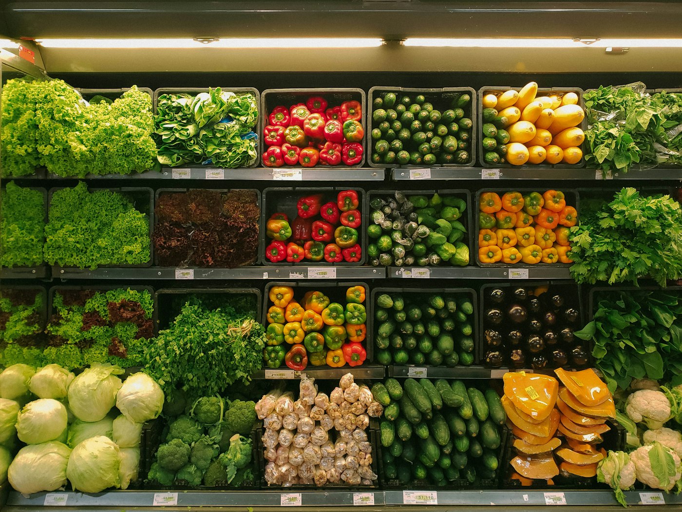 Fresh produce on display at Walworld International Supermarket